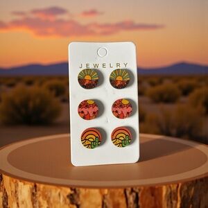 **COPY**Sunset Desert Stud Earrings Set